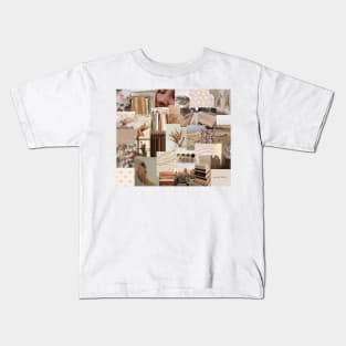 tan aesthetic collage Kids T-Shirt